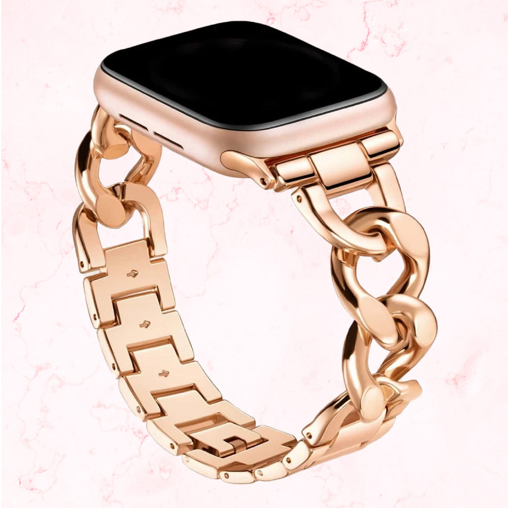 Rose Gold Metal Apple Watch Strap