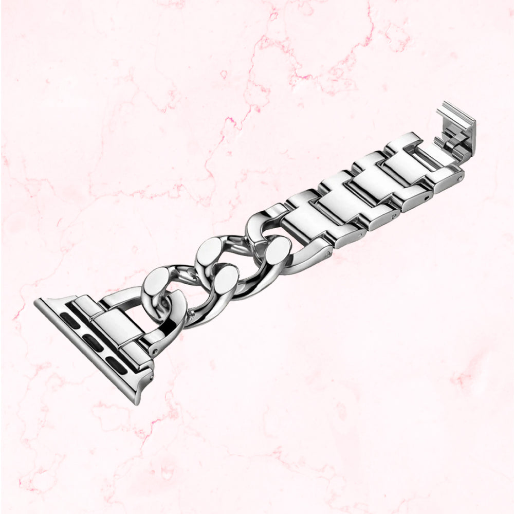 Silver Metal Apple Watch Strap