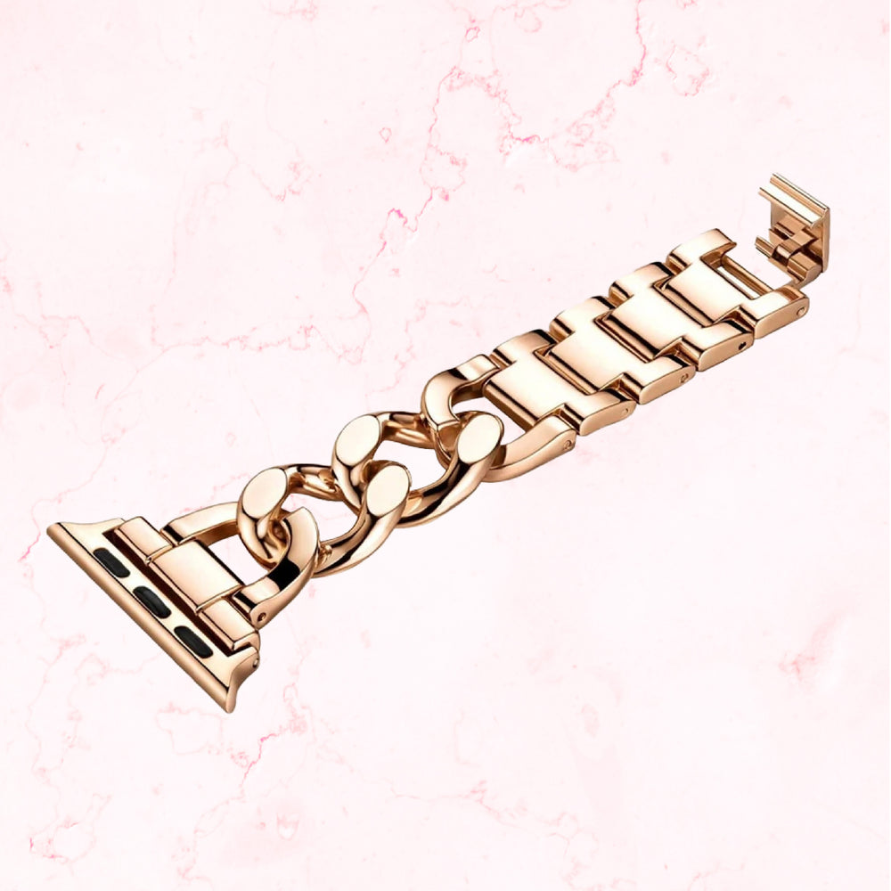 Rose Gold Metal Apple Watch Strap