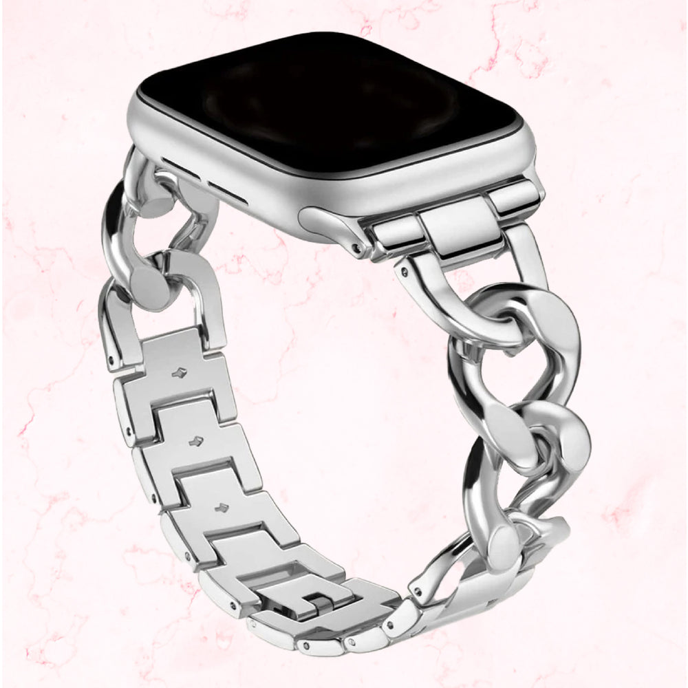 Silver Metal Apple Watch Strap