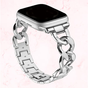 Silver Metal Apple Watch Strap
