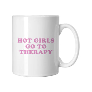 Hot Girls Slogan White Mug
