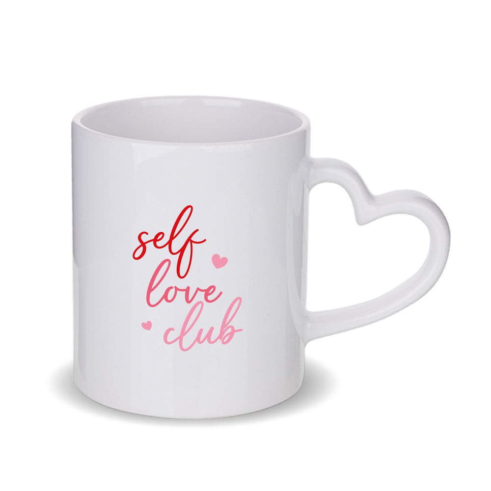 Self Love Club Heart Handle Mug