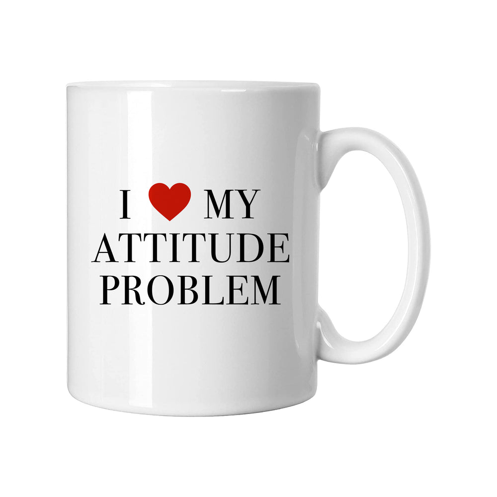 Attitude Problem Slogan White Mug