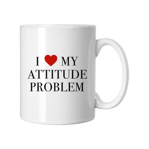 Attitude Problem Slogan White Mug