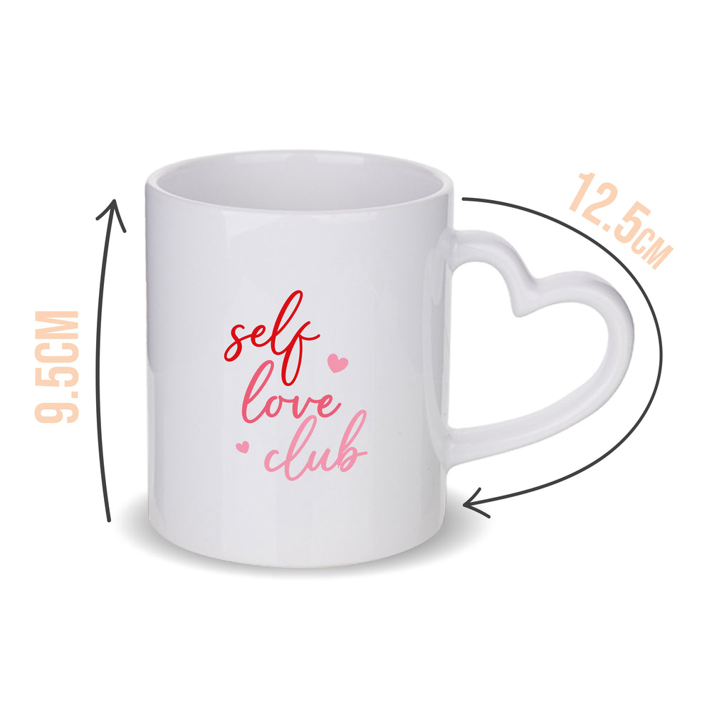 Self Love Club Heart Handle Mug