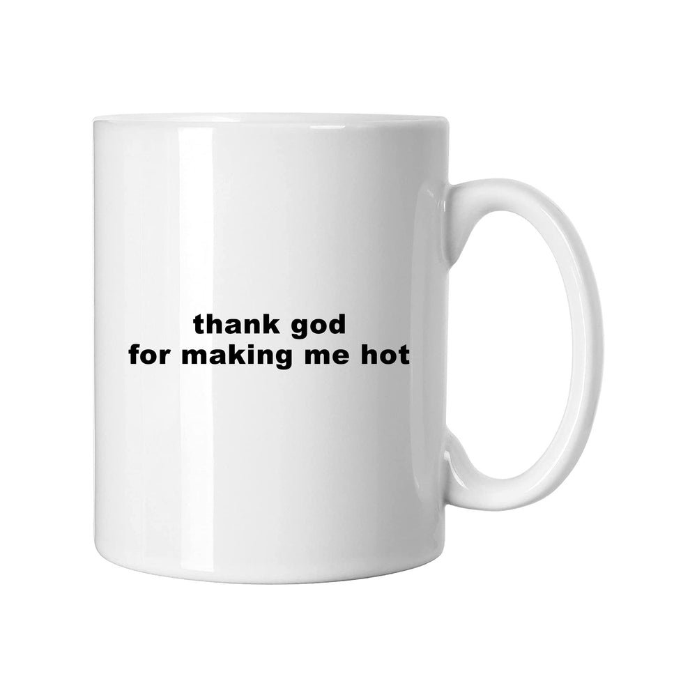 Thank God Slogan White Mug