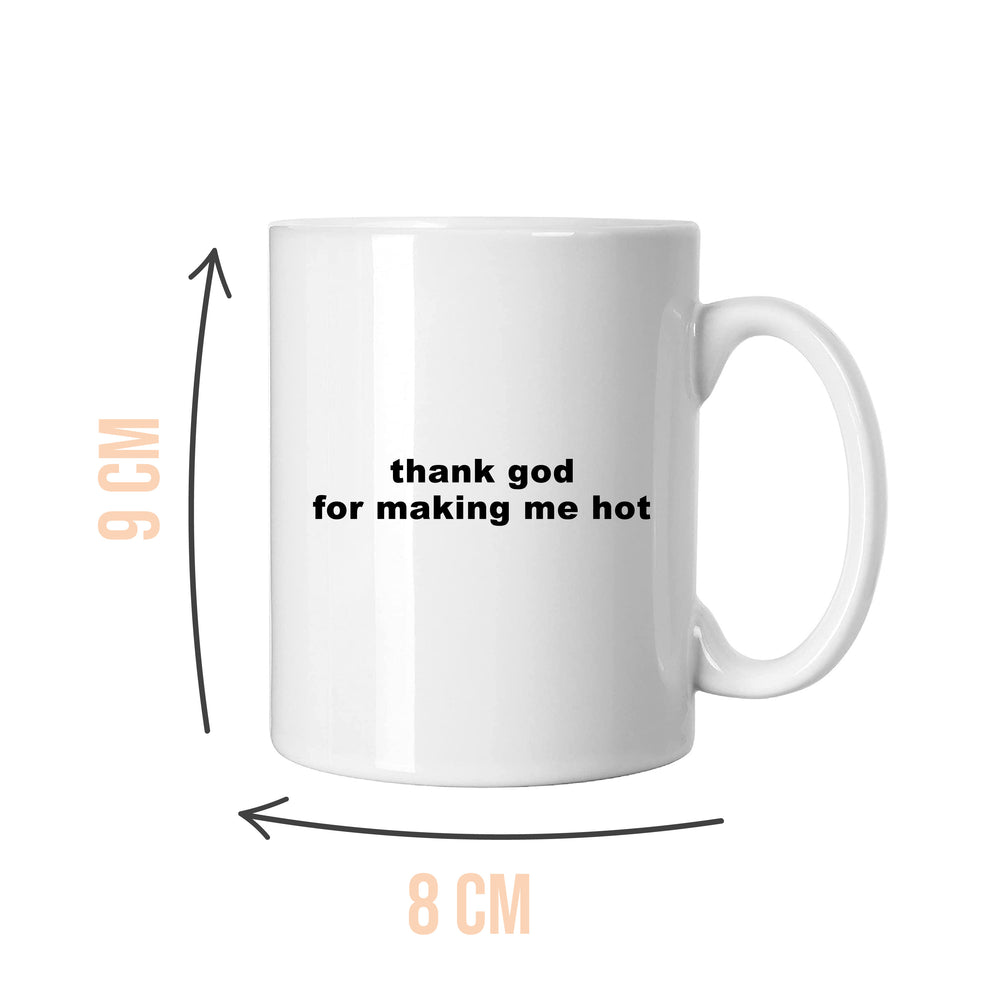 Thank God Slogan White Mug