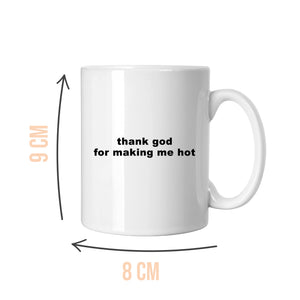 Thank God Slogan White Mug