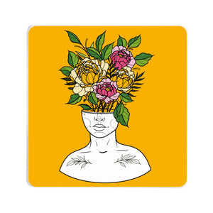 LoveCases x Bodies & Botanics Floral Vase Square Coaster