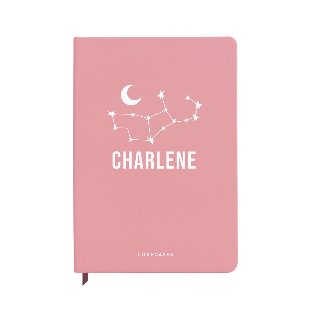 Personalised Constellation Pink Notebook