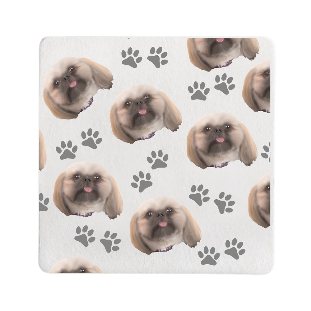 Personalised Pet Portrait Pattern Square Coaster