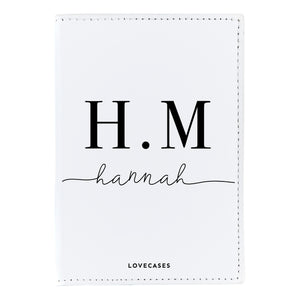 
            
                Load image into Gallery viewer, White Personalised Initials Passport Cover
            
        