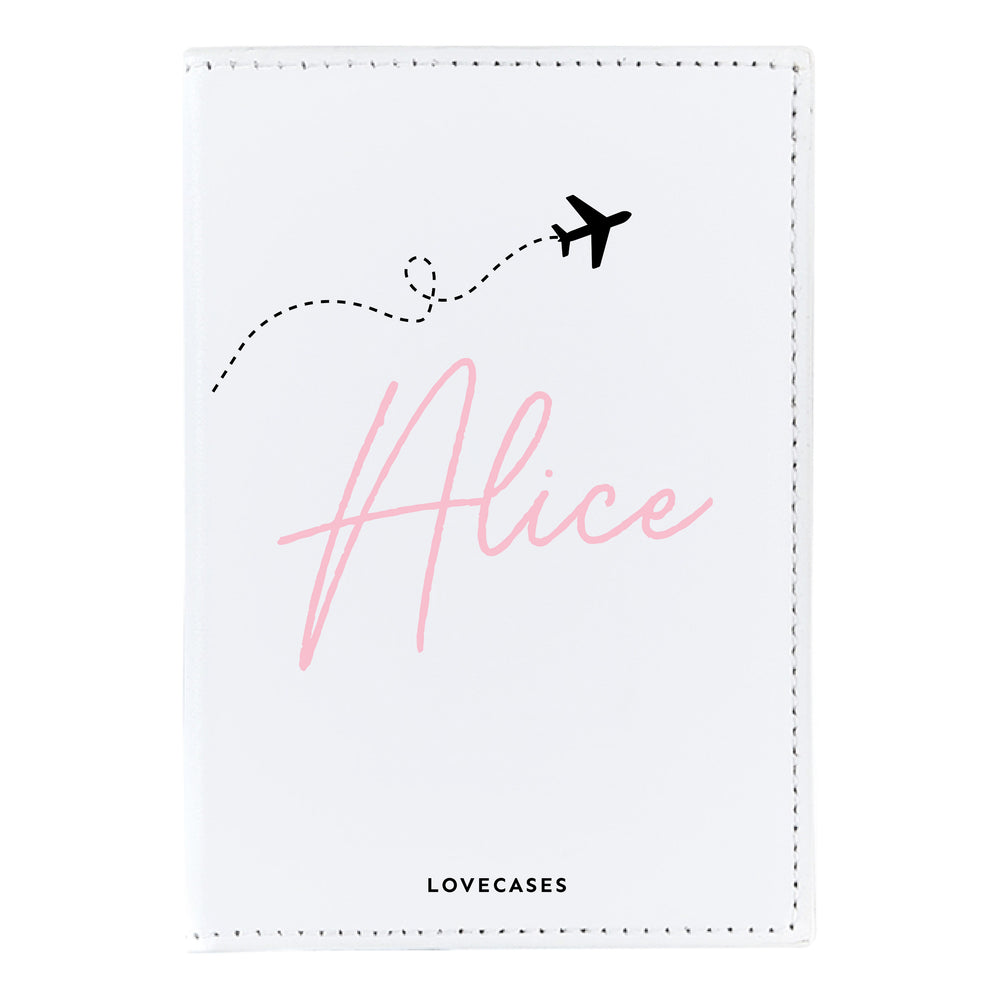 White Personalised Jet Set Passport Cover