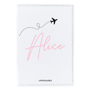 White Personalised Jet Set Passport Cover