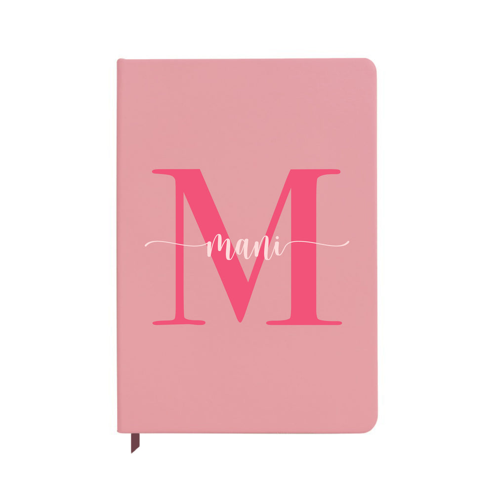 Hot Pink Personalised Initial Notebook