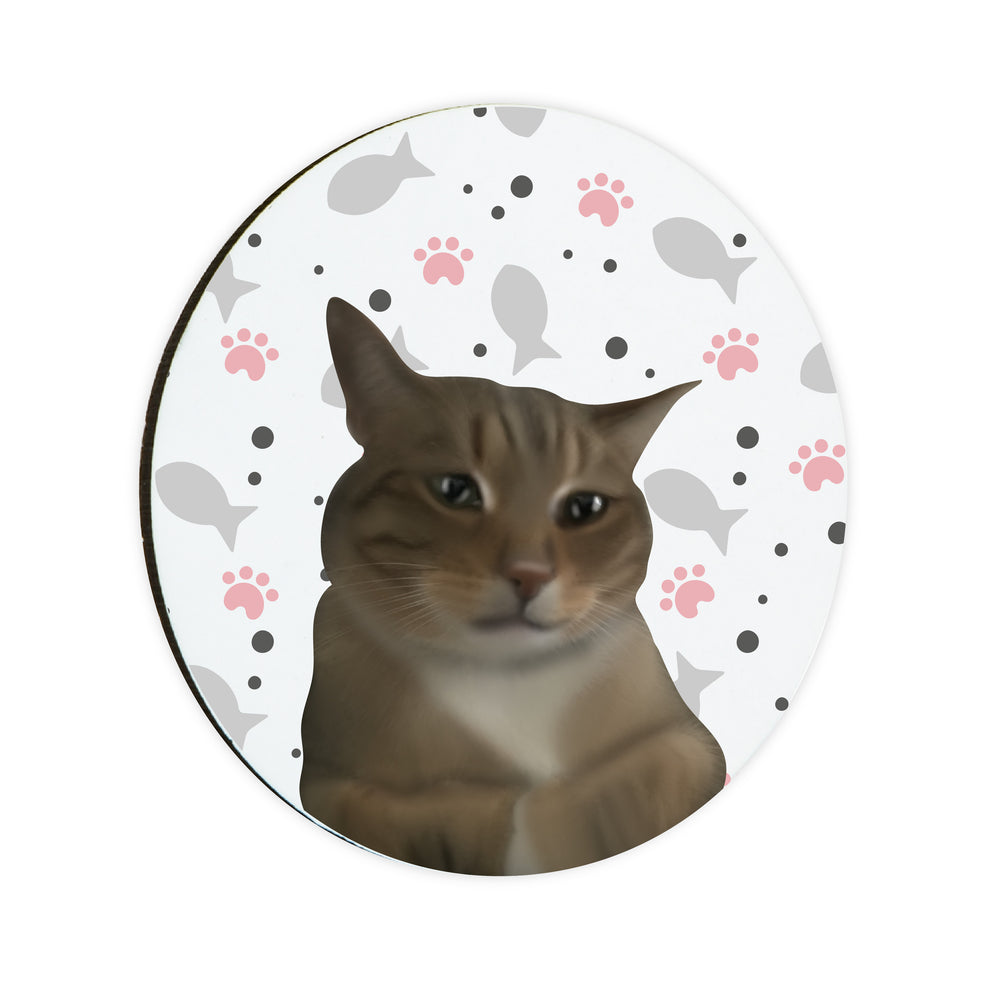 Personalised Pet Portrait Circle Coaster