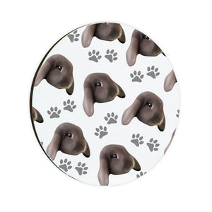 Personalised Pet Portrait Pattern Circle Coaster