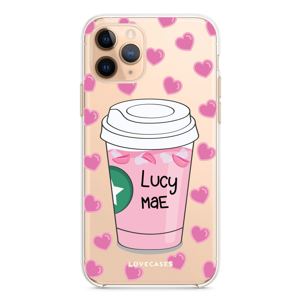 Personalised Pink Drink Phone Case