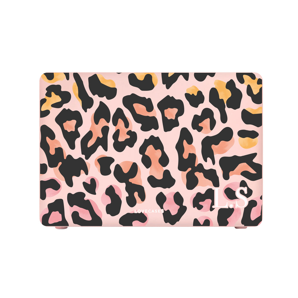 Personalised Coloured Leopard Matte Pink MacBook Case