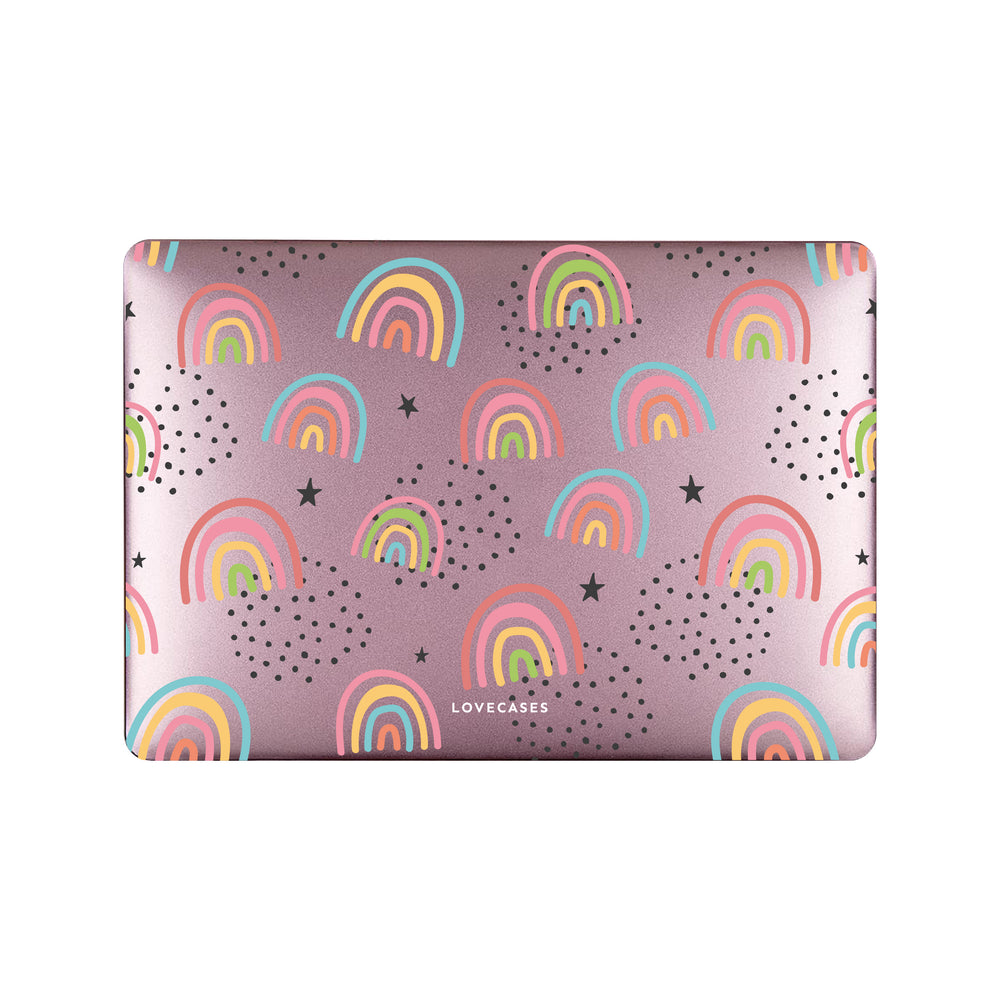 Abstract Rainbow Rose Gold MacBook Case