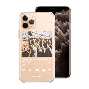 Personalised White Song Photo Phone Case