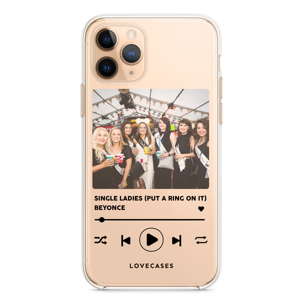 Personalised Black Song Photo Phone Case