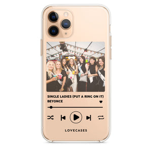 Personalised Black Song Photo Phone Case, Coaster + Keyring Bundle