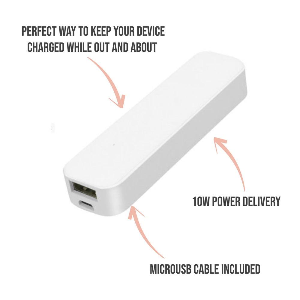 
            
                Load image into Gallery viewer, White Mini Portable Power Bank
            
        