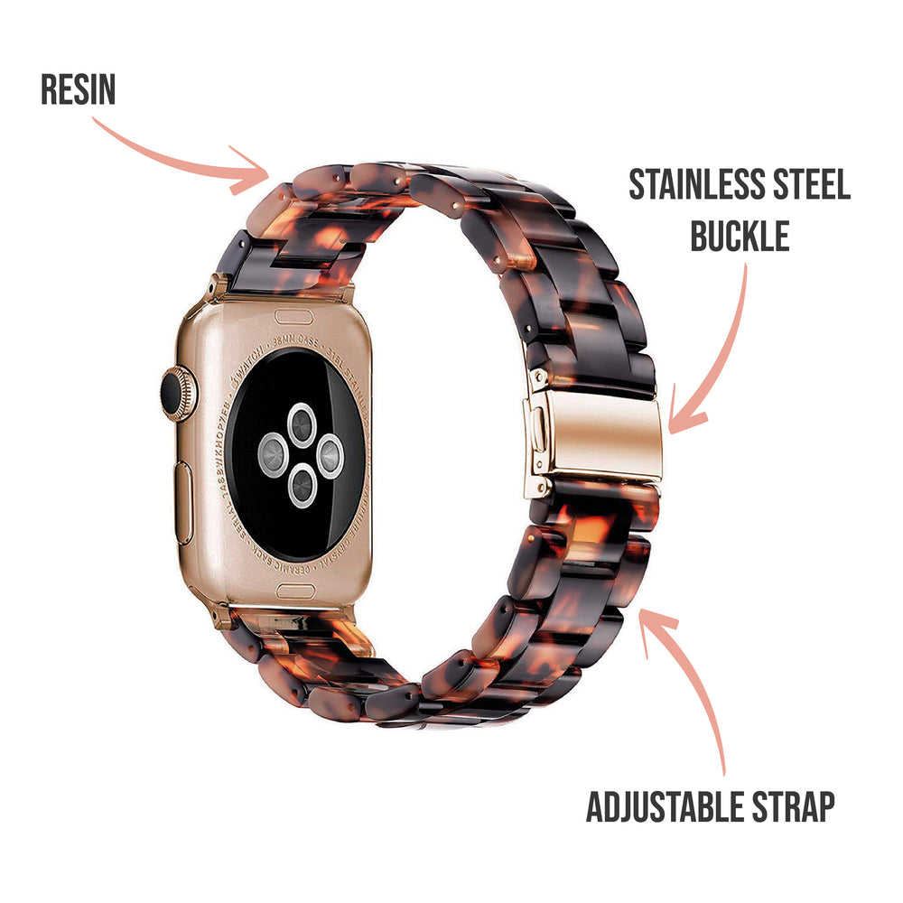 Smartwatch Custom Shell Statement Tortoise Shell Smartwatch Strap – LoveCases