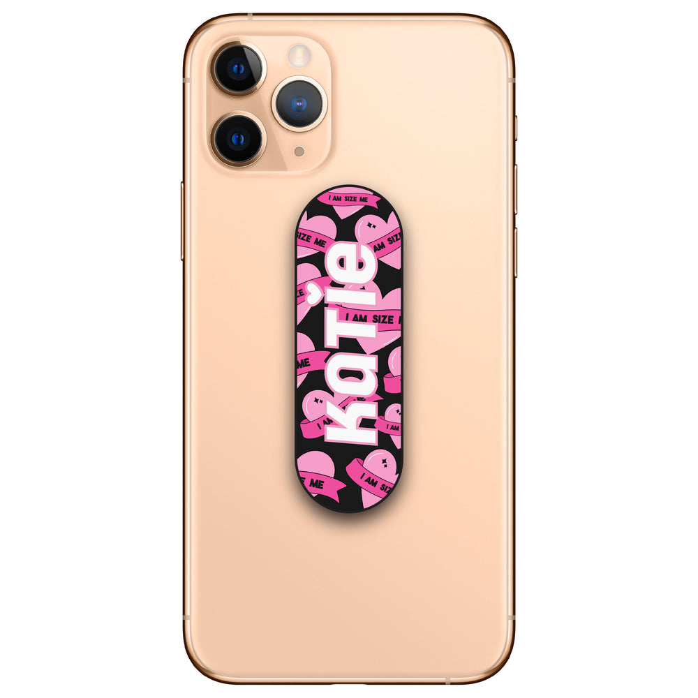 Personalised #IAMSIZEME Heart Pattern Phone Loop