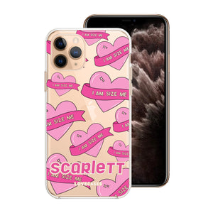 Personalised #IAMSIZEME Heart Pattern Phone Case