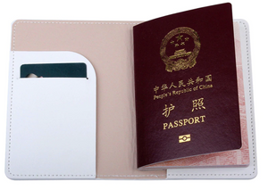 White Personalised Initials Passport Cover