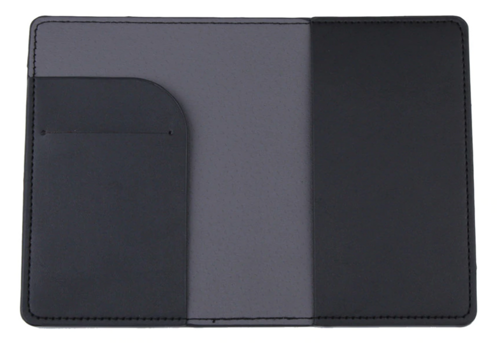 Black Personalised Jet Set Passport Cover + Luggage Tag Bundle