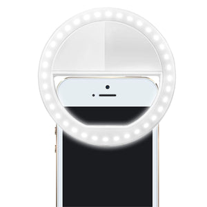 White Clip On Mini Ring Light