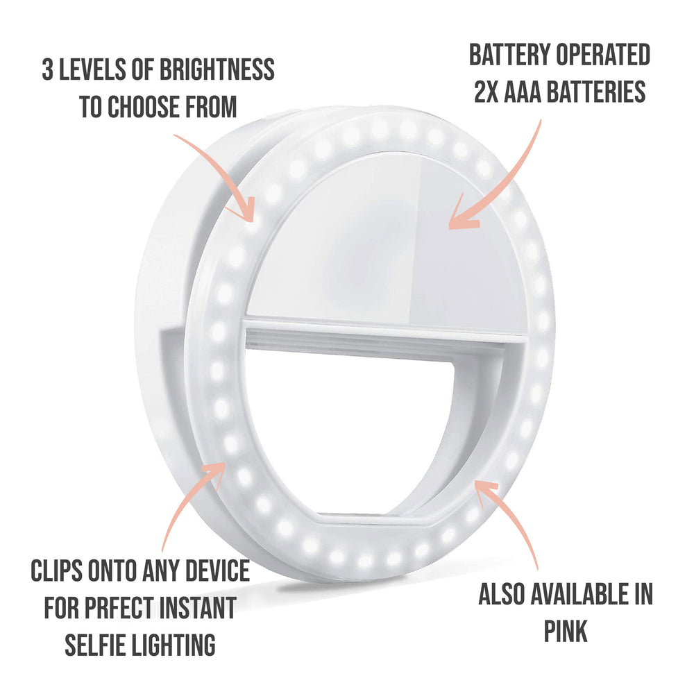 White Clip On Mini Ring Light