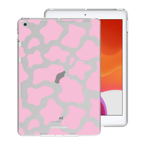 Pastel Pink Cow Print iPad Case