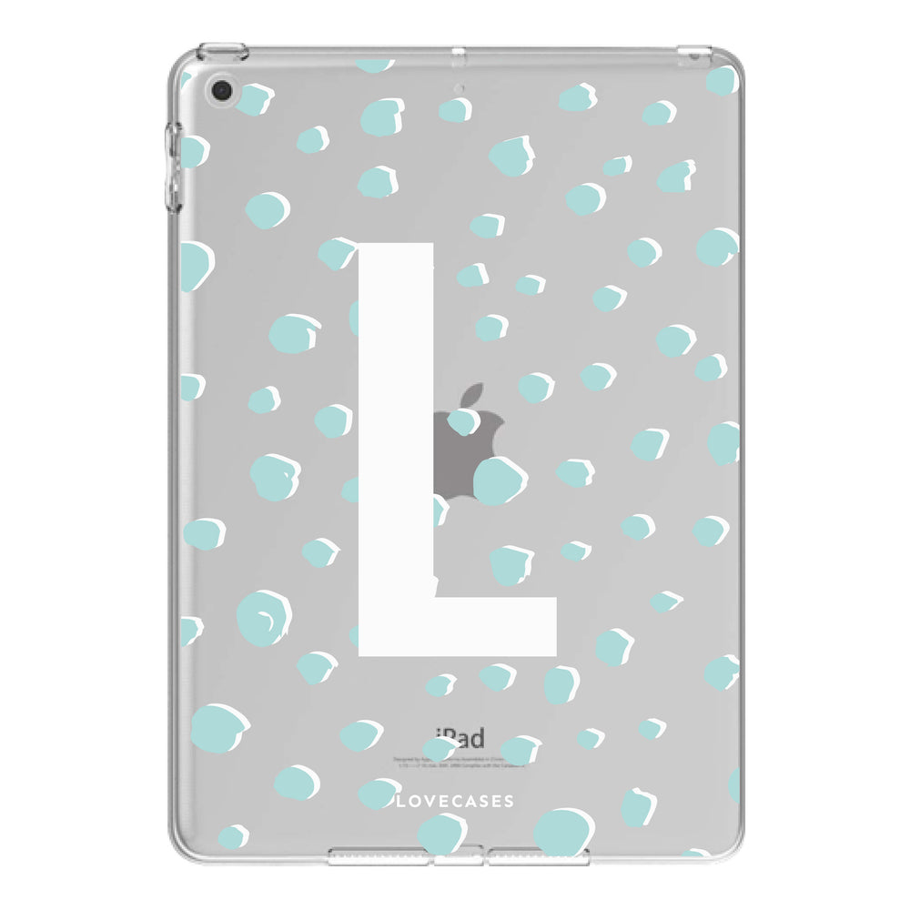 Personalised Teal Spots iPad Case