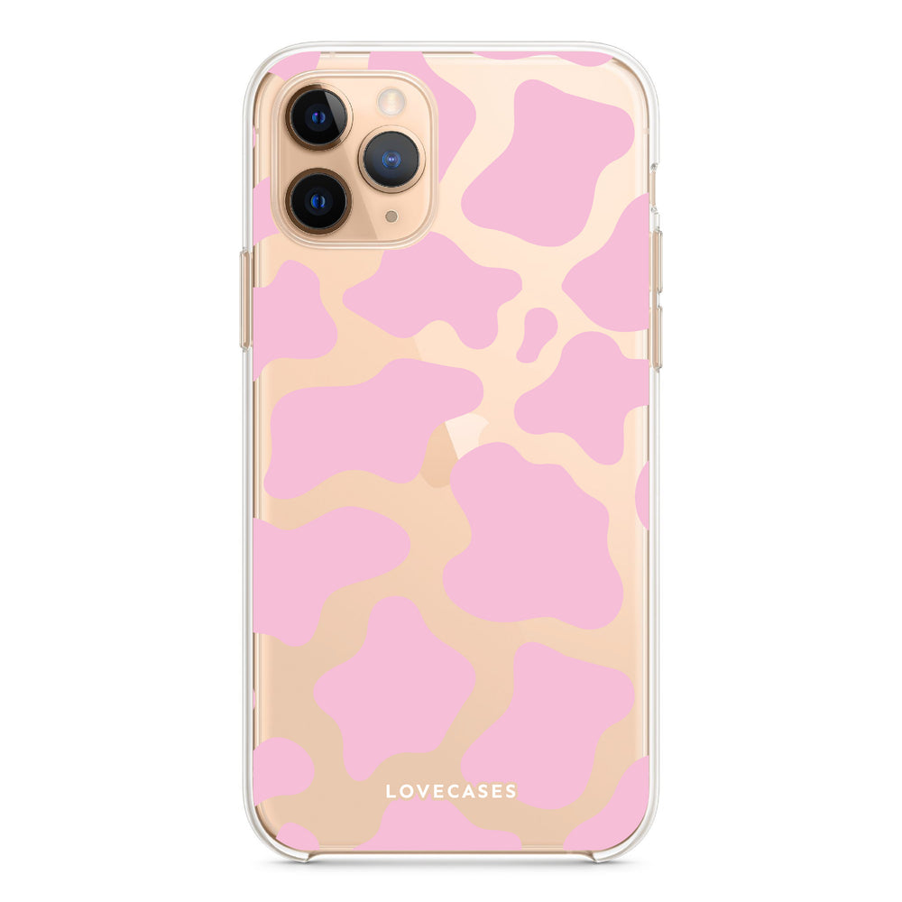 Pastel Pink Cow Print Phone Case