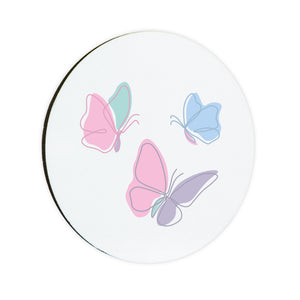 
            
                Load image into Gallery viewer, Pastel Butterflies Circle Coaster
            
        