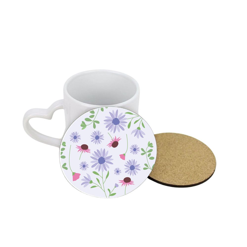 Spring Flowers Circle Coaster