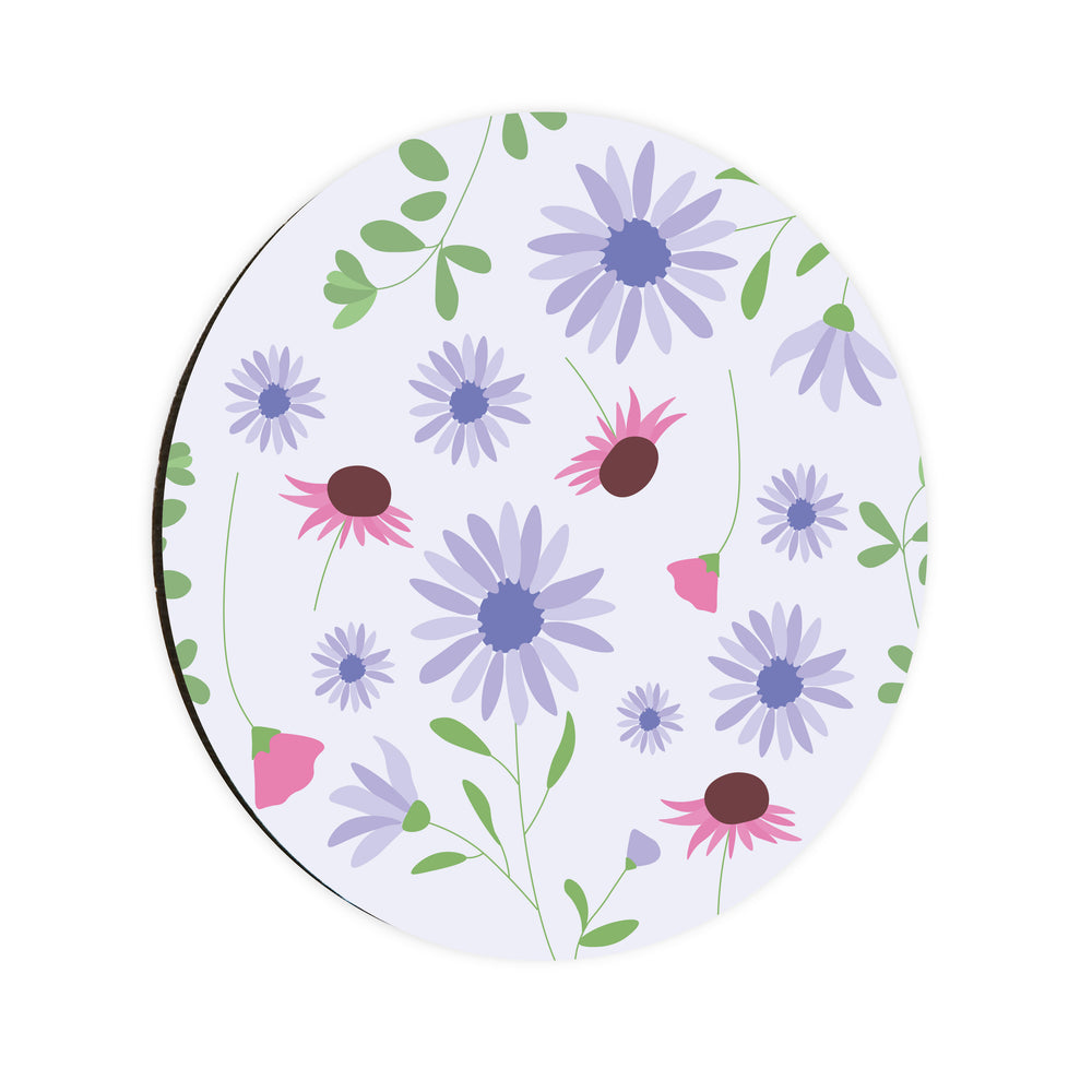 Spring Flowers Circle Coaster