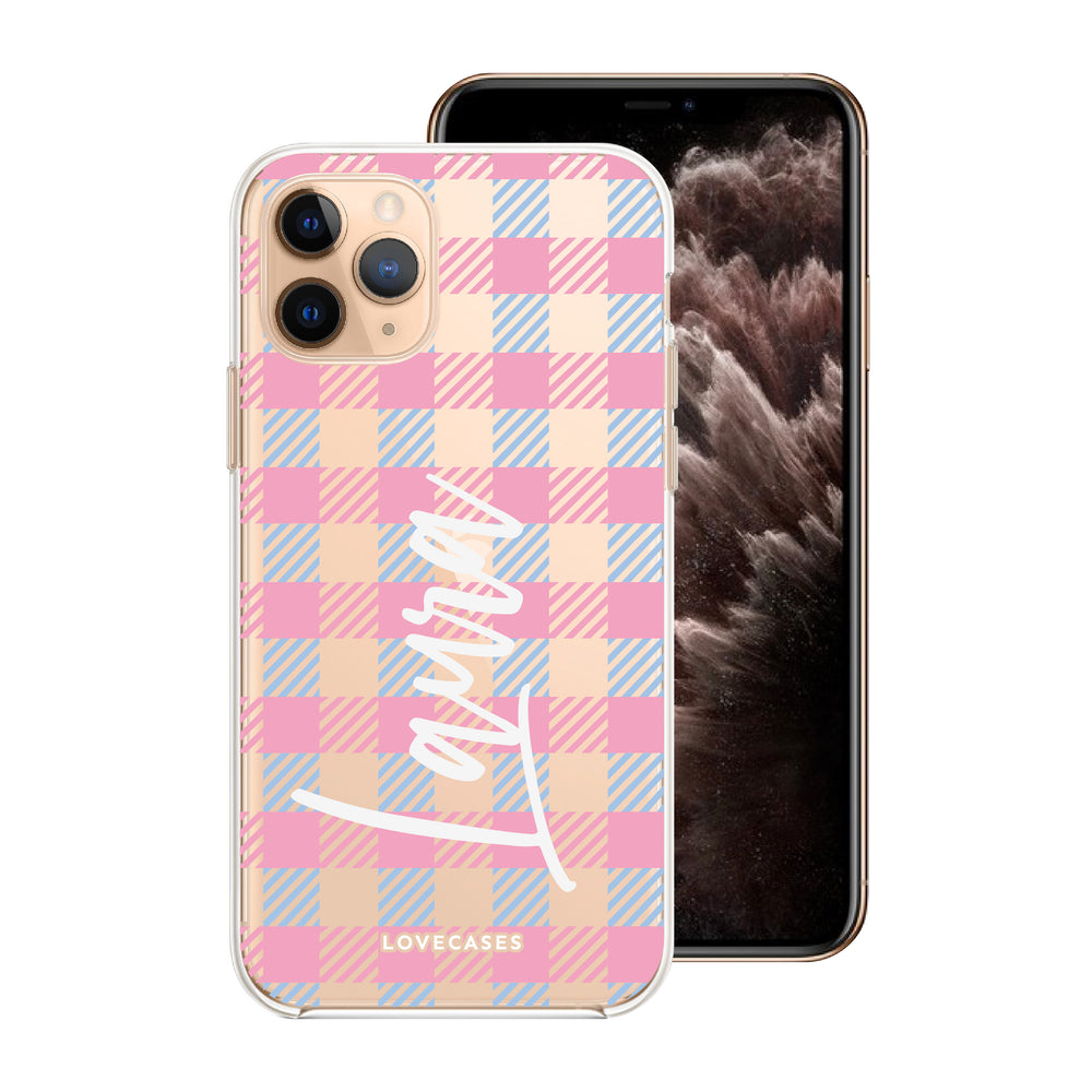 Personalised Gingham Phone Case