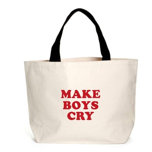 
            
                Load image into Gallery viewer, Make Boys Cry Slogan Tote
            
        