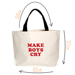 
            
                Load image into Gallery viewer, Make Boys Cry Slogan Tote
            
        
