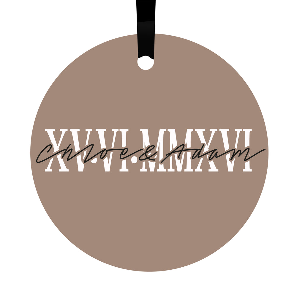 
            
                Load image into Gallery viewer, Personalised Roman Numerals Hanging Decoration
            
        