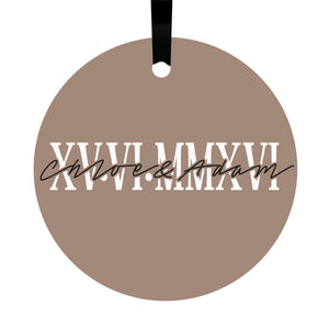 Personalised Roman Numerals Hanging Decoration