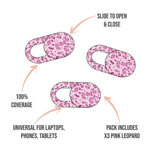 Pink Leopard Camera Covers