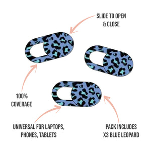 Blue Leopard Camera Covers