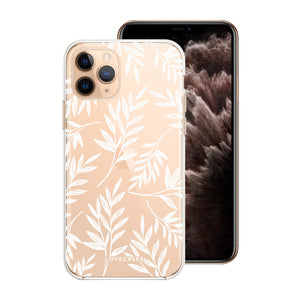 White Tropical Palm Phone Case